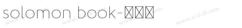 solomon book字体转换